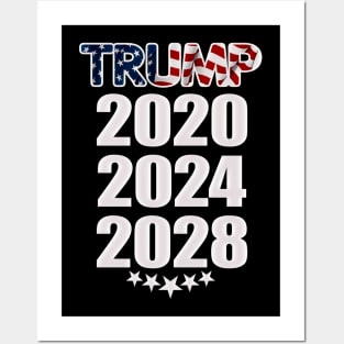 Trump 2020 2024 2028 Posters and Art